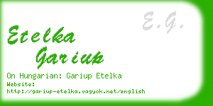 etelka gariup business card
